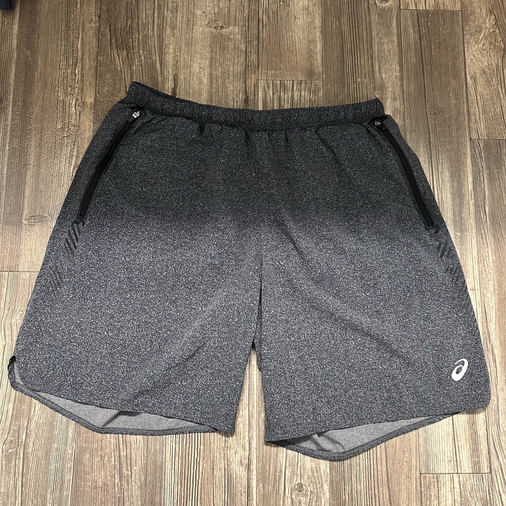 Asics Gray Athletic Shorts Lightweight Performance